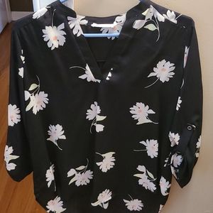 Lush Warren Split Neck Blouse